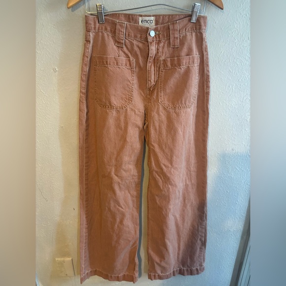 Etica Pants - Ético Brown/Pink Wide-Leg Pants‎ size 26